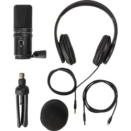 ZOOM ZUM-2 Podcast Mic Pack with ZUM-2 Mic/Headphones/Stand/Cable/Windscreen